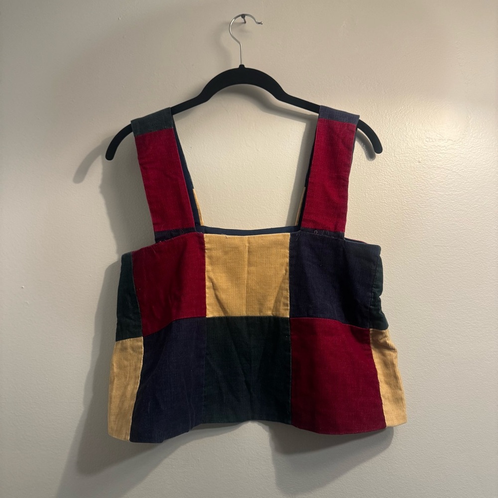 Patchwork Sleeveless Top - Multicolor - image 1